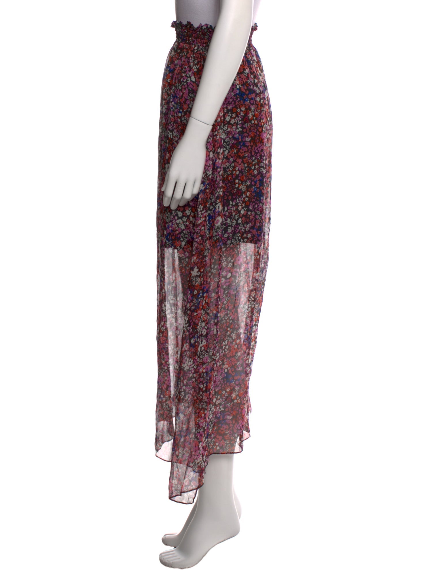 Maje Silk Midi Length Skirt