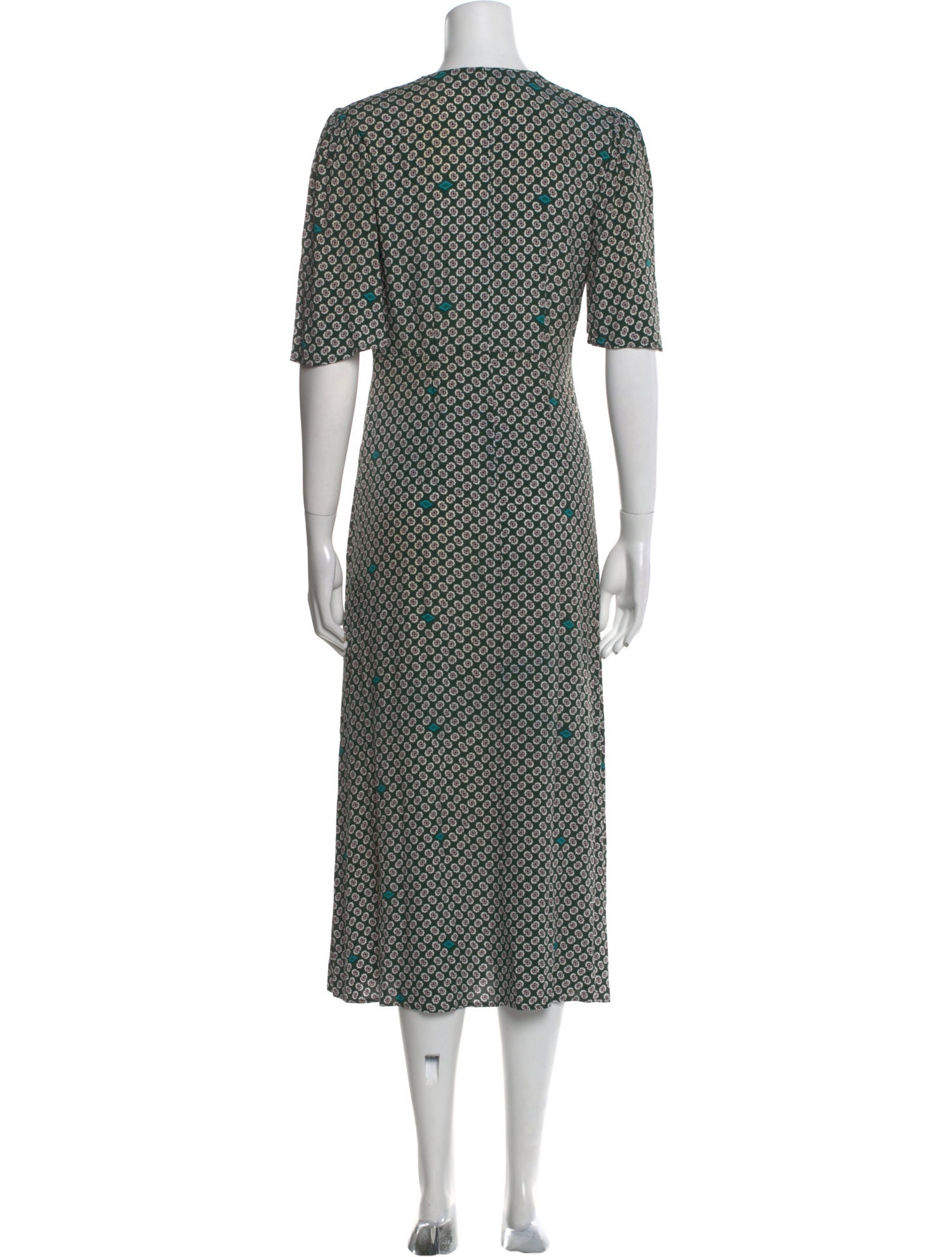 Maje Printed Midi Length Dress