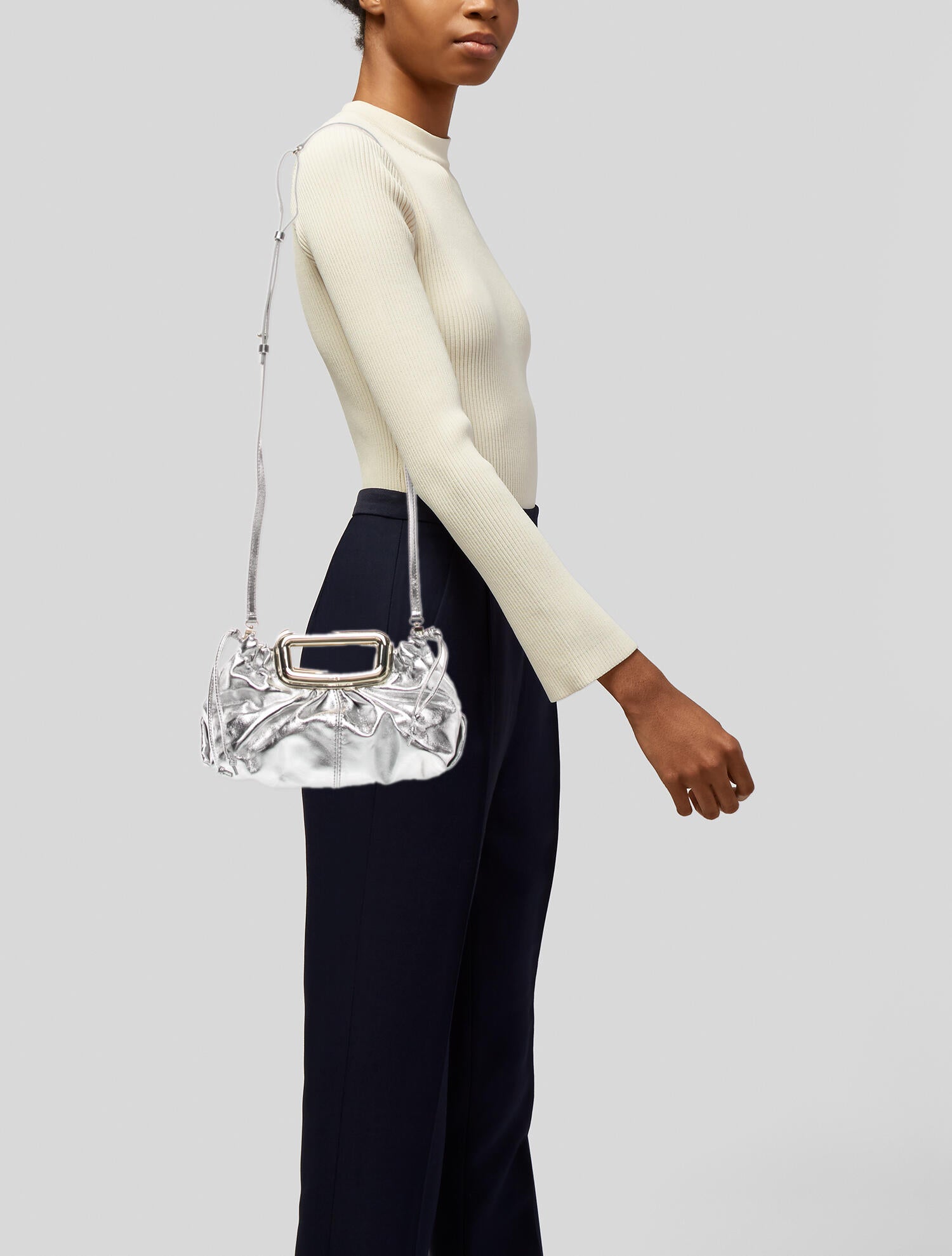 Maje Leather Top Handle Bag