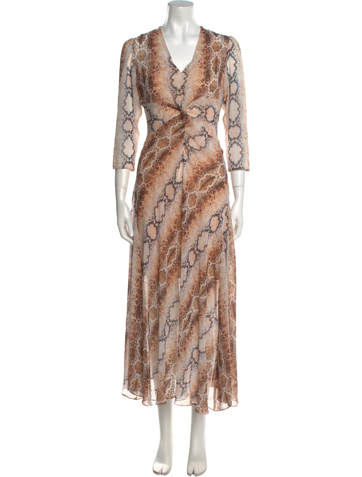Maje Animal Print Long Dress