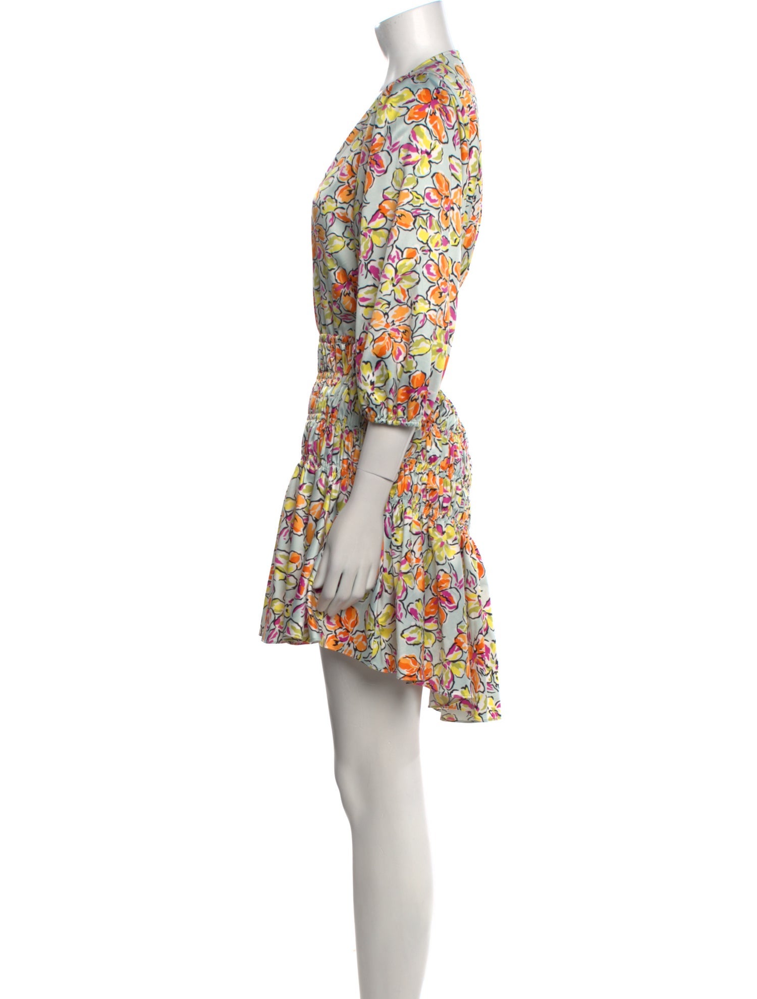 Maje Floral Print Mini Dress