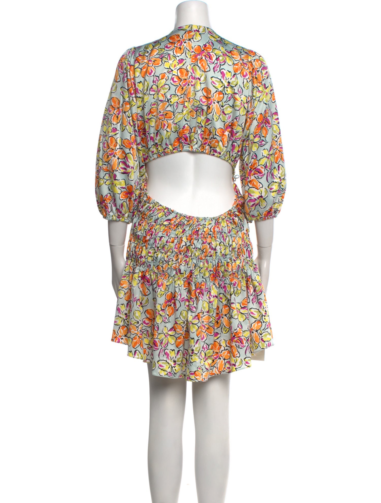 Maje Floral Print Mini Dress