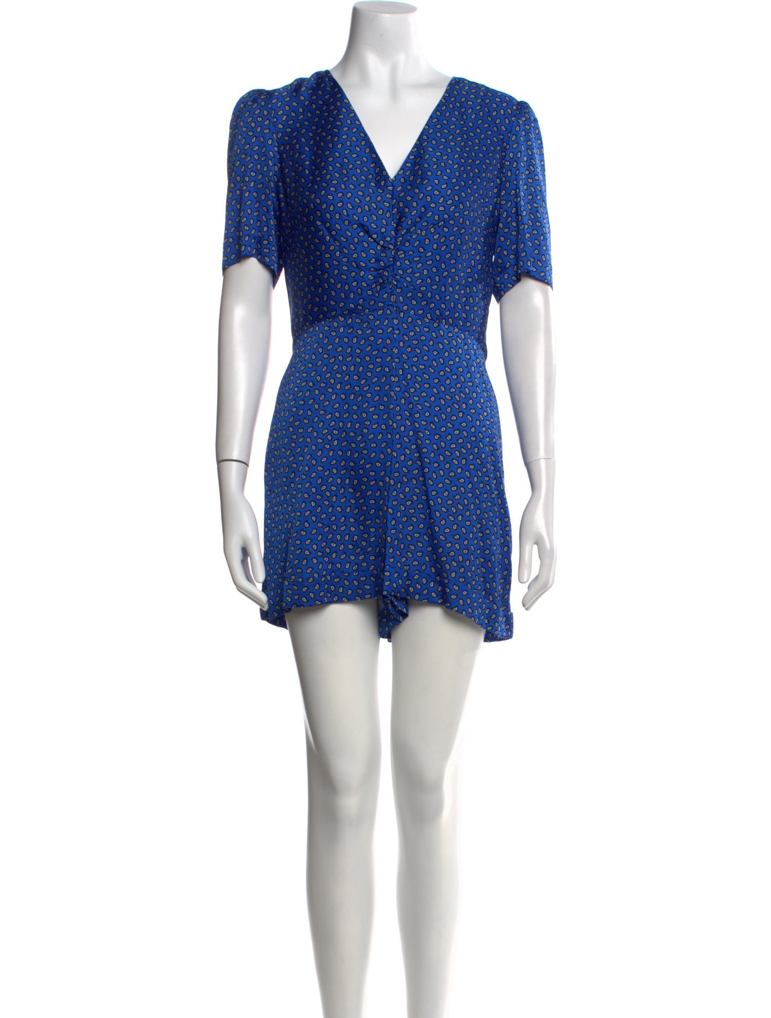 Maje Paisley Print V-Neck Romper