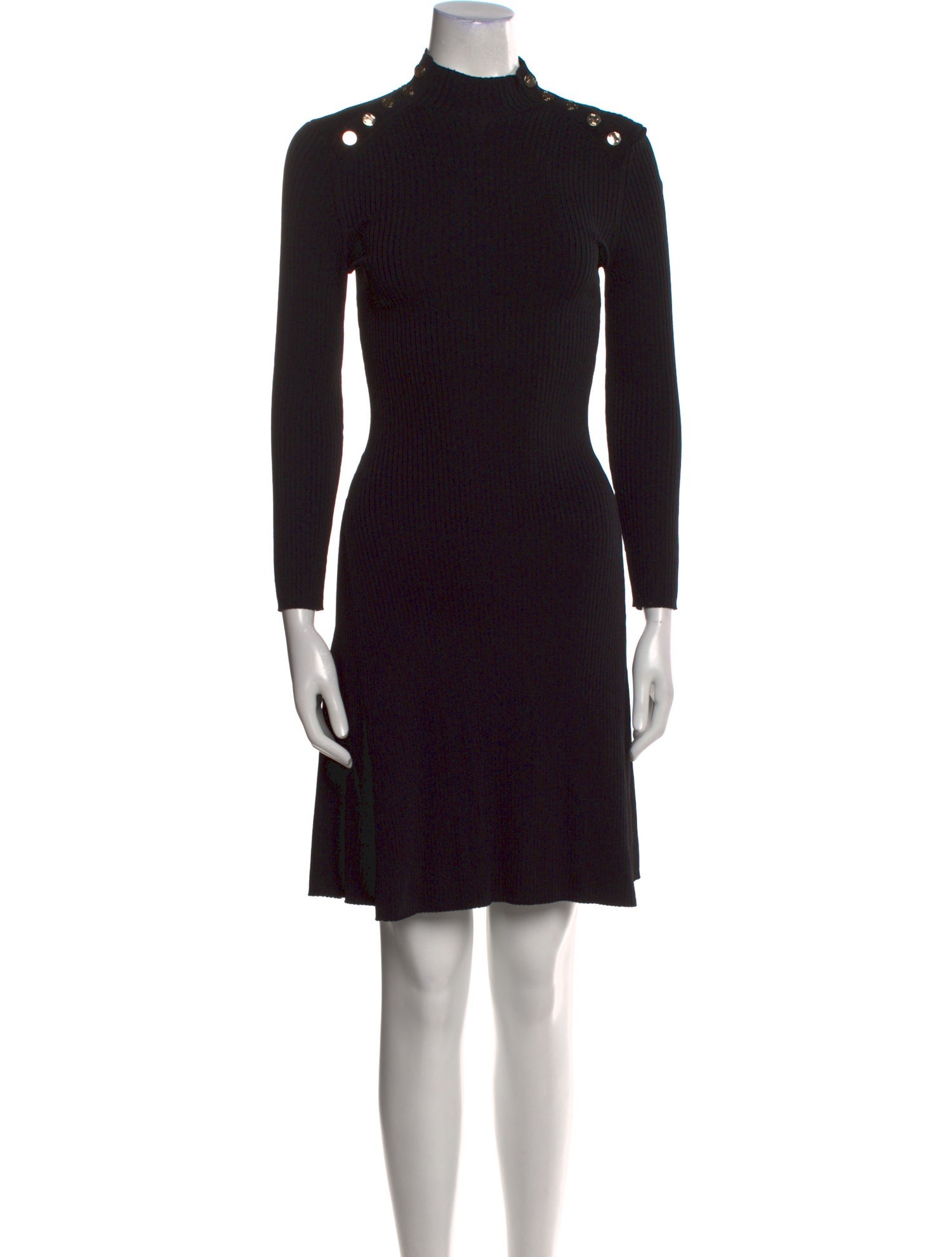 Maje Mock Neck Mini Dress