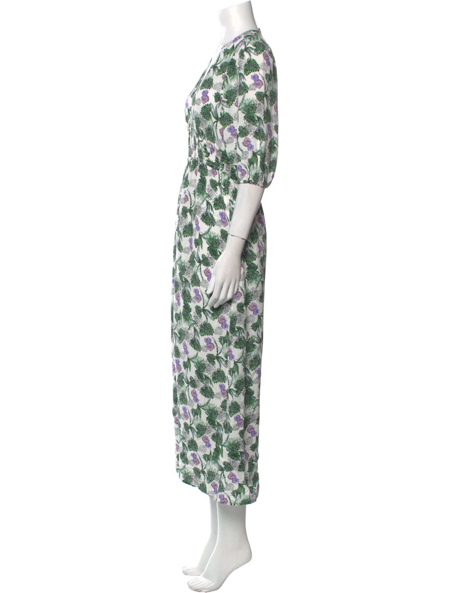 Maje Floral Print Long Dress