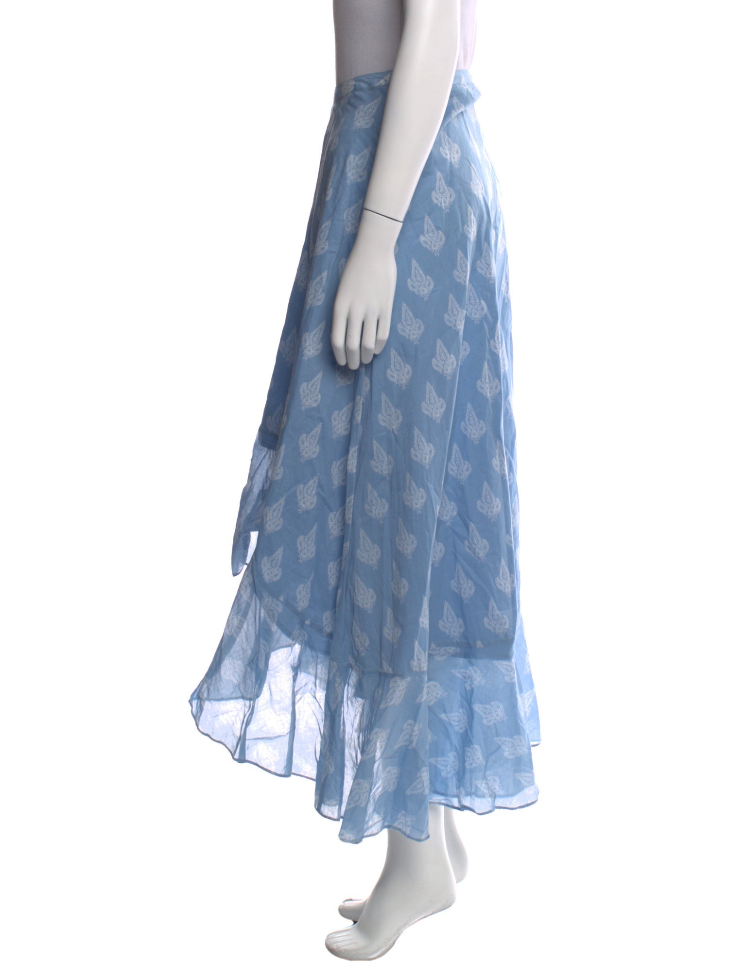 Maje Paisley Print Midi Length Skirt