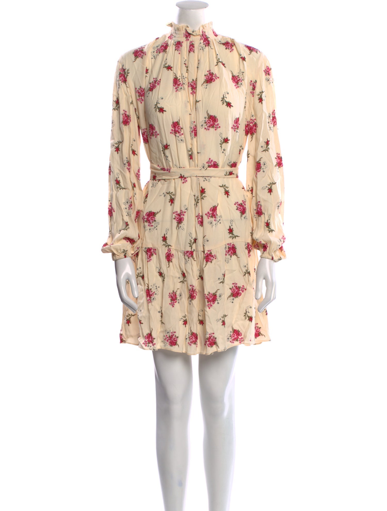 Maje Floral Print Mini Dress