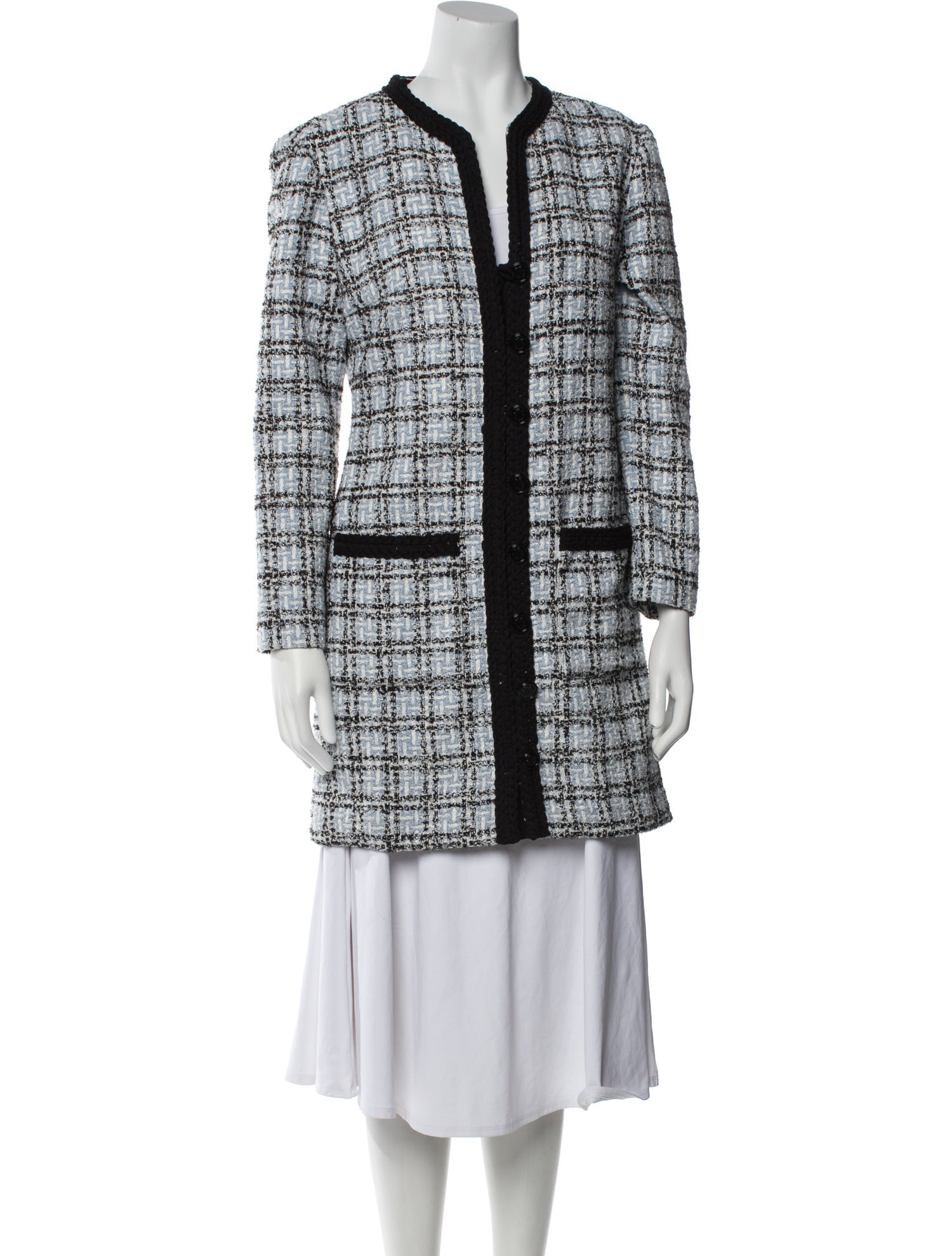 Maje Tweed Tweed Pattern Coat
