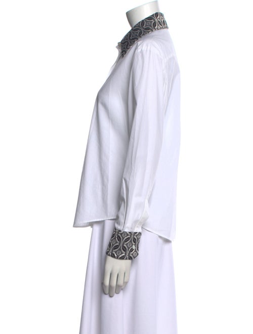 Maje Graphic Print Long Sleeve Button-Up Top