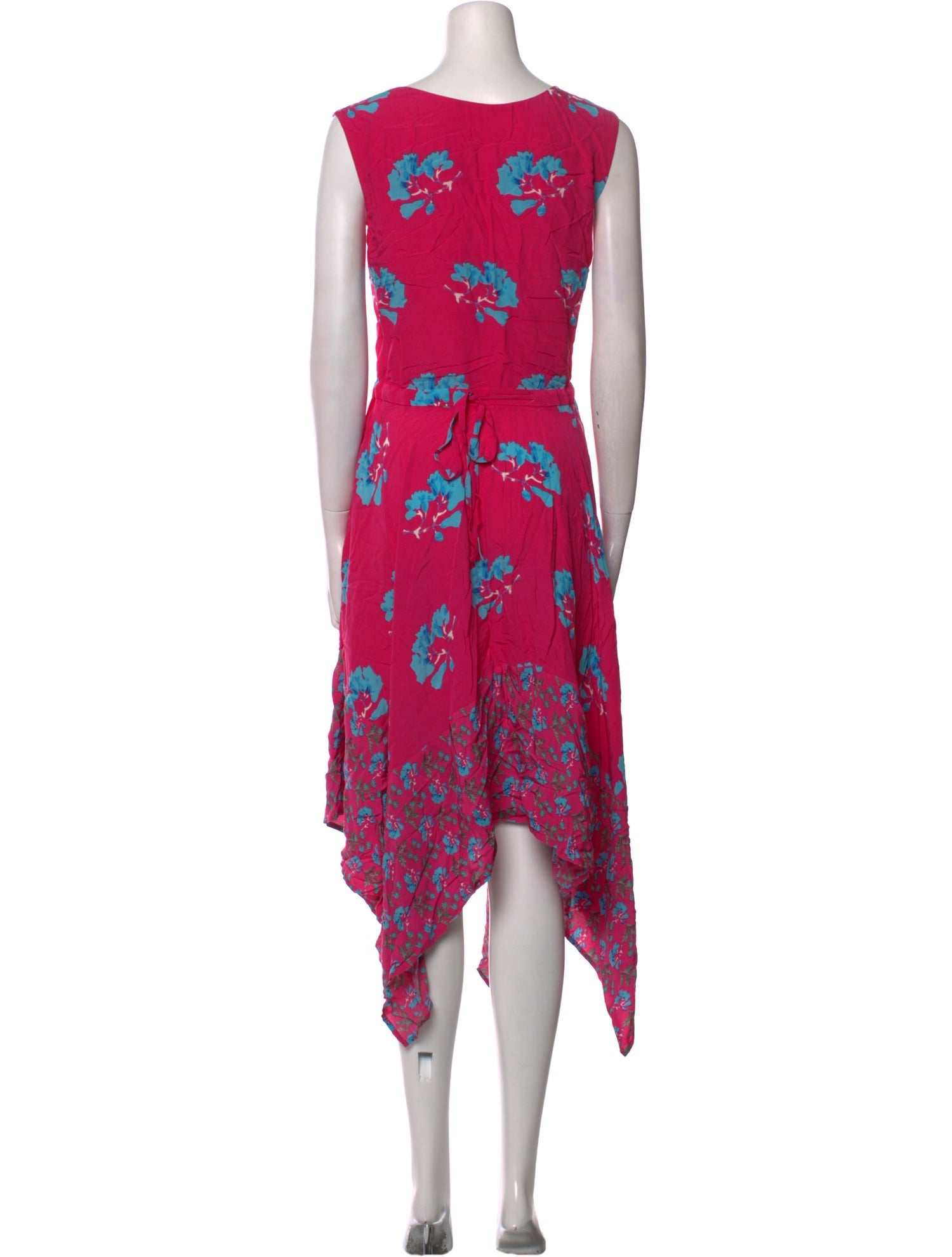 Maje Floral Print Midi Length Dress