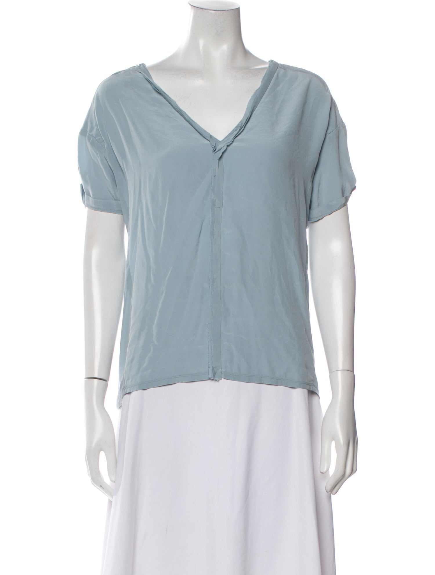 Maje Silk V-Neck T-Shirt