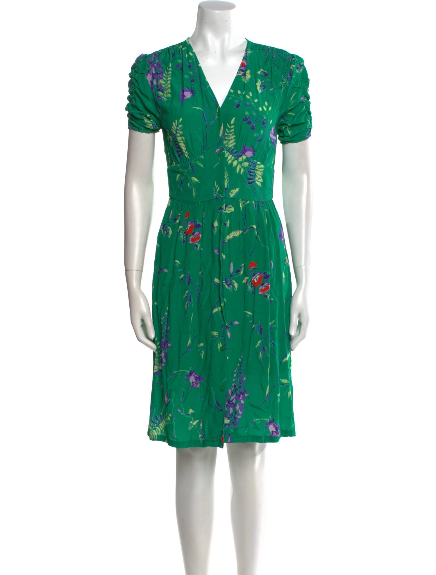 Maje Floral Print Knee-Length Dress