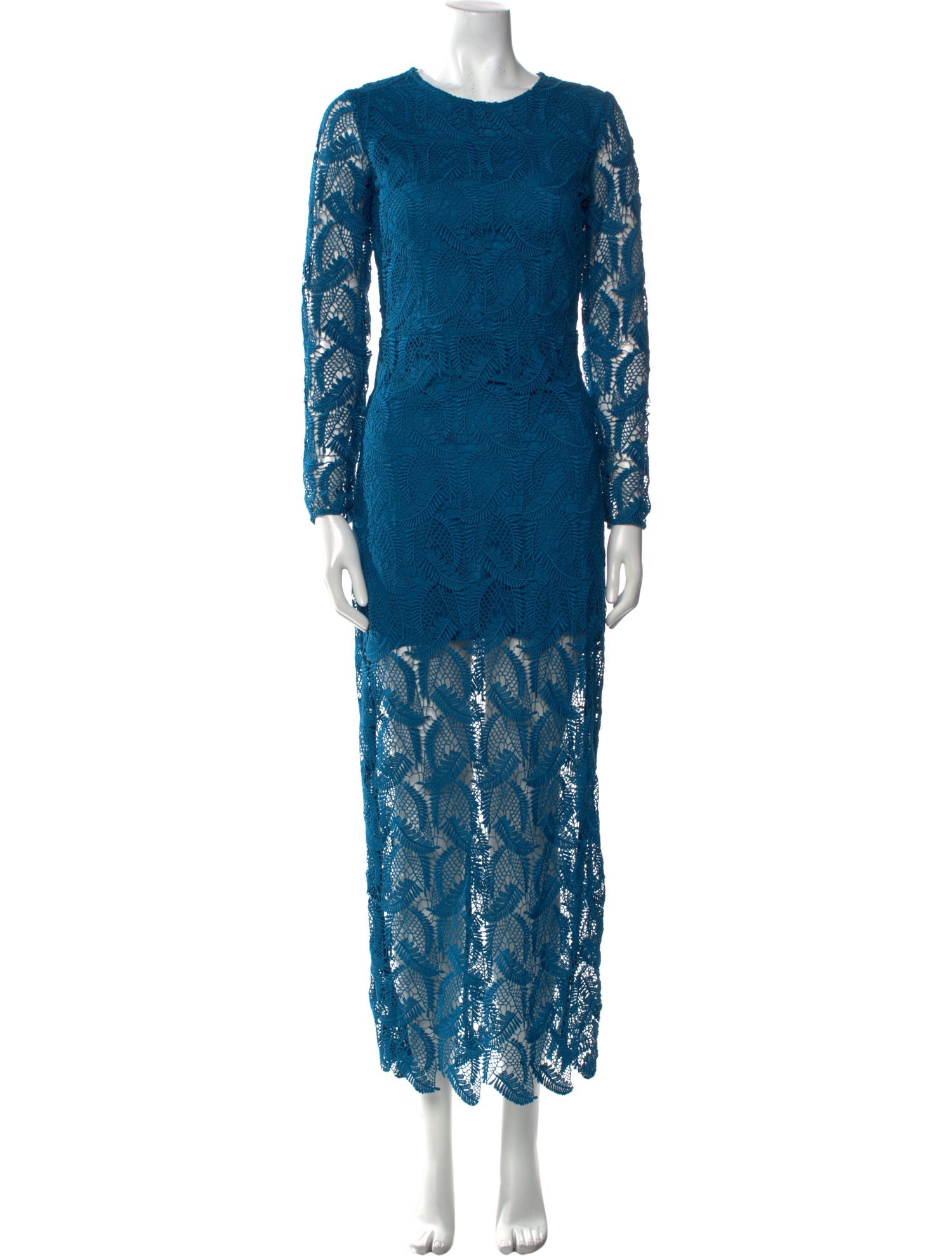 Maje Lace Pattern Long Dress