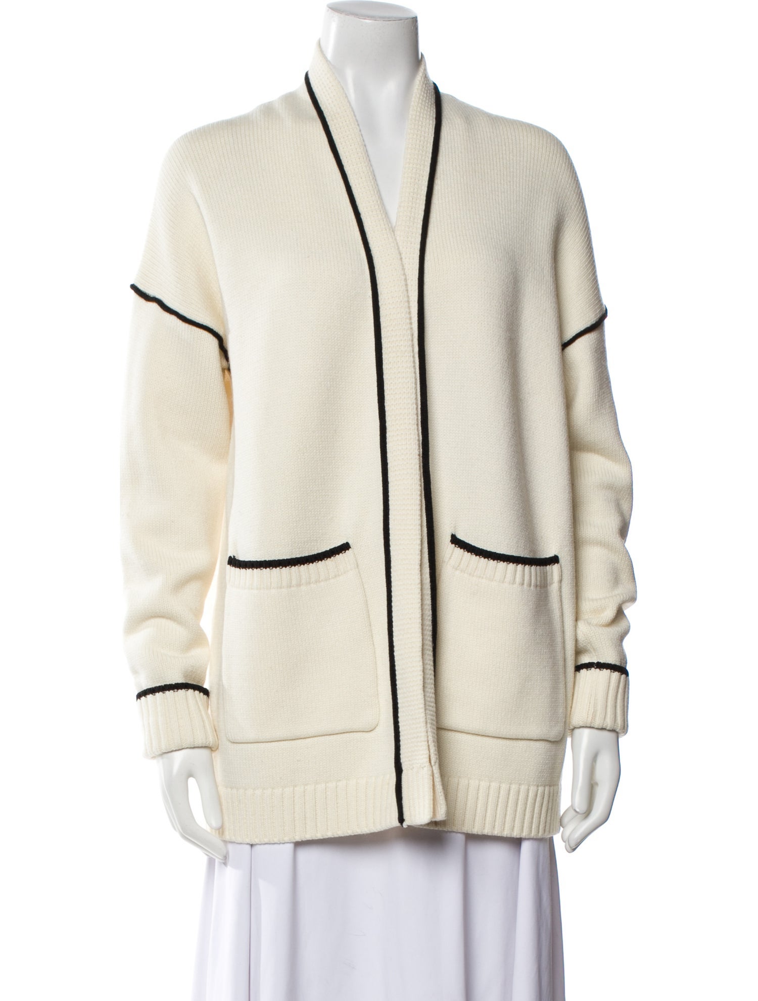 Maje Striped V-Neck Sweater