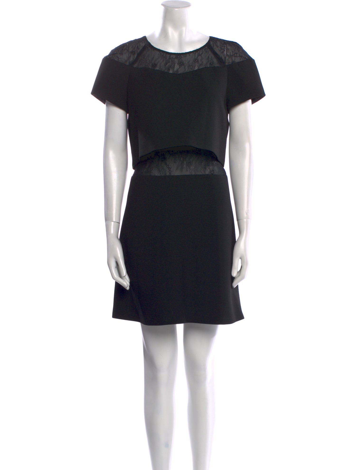 Maje Crew Neck Mini Dress