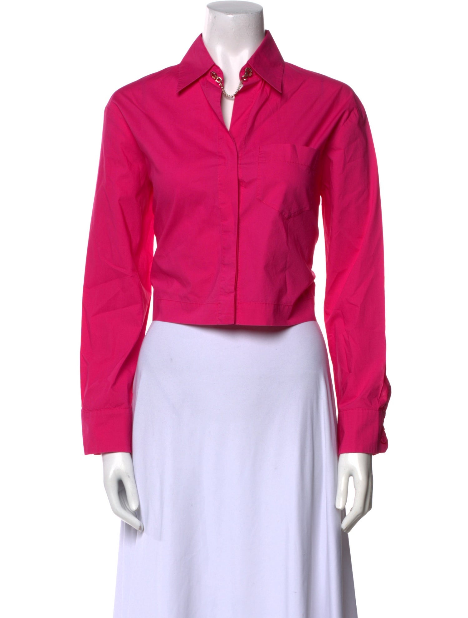 Maje Long Sleeve Crop Top