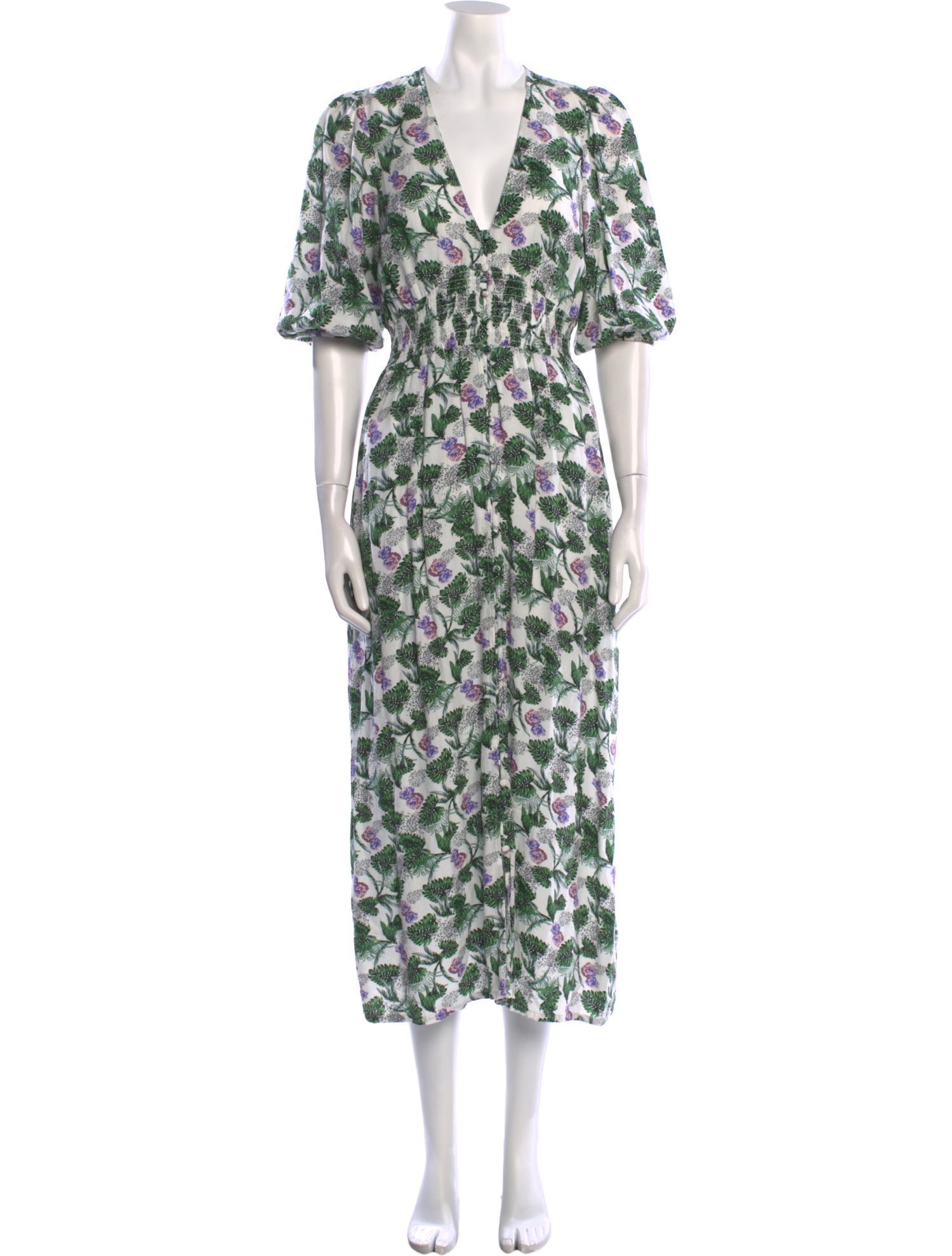 Maje Floral Print Long Dress