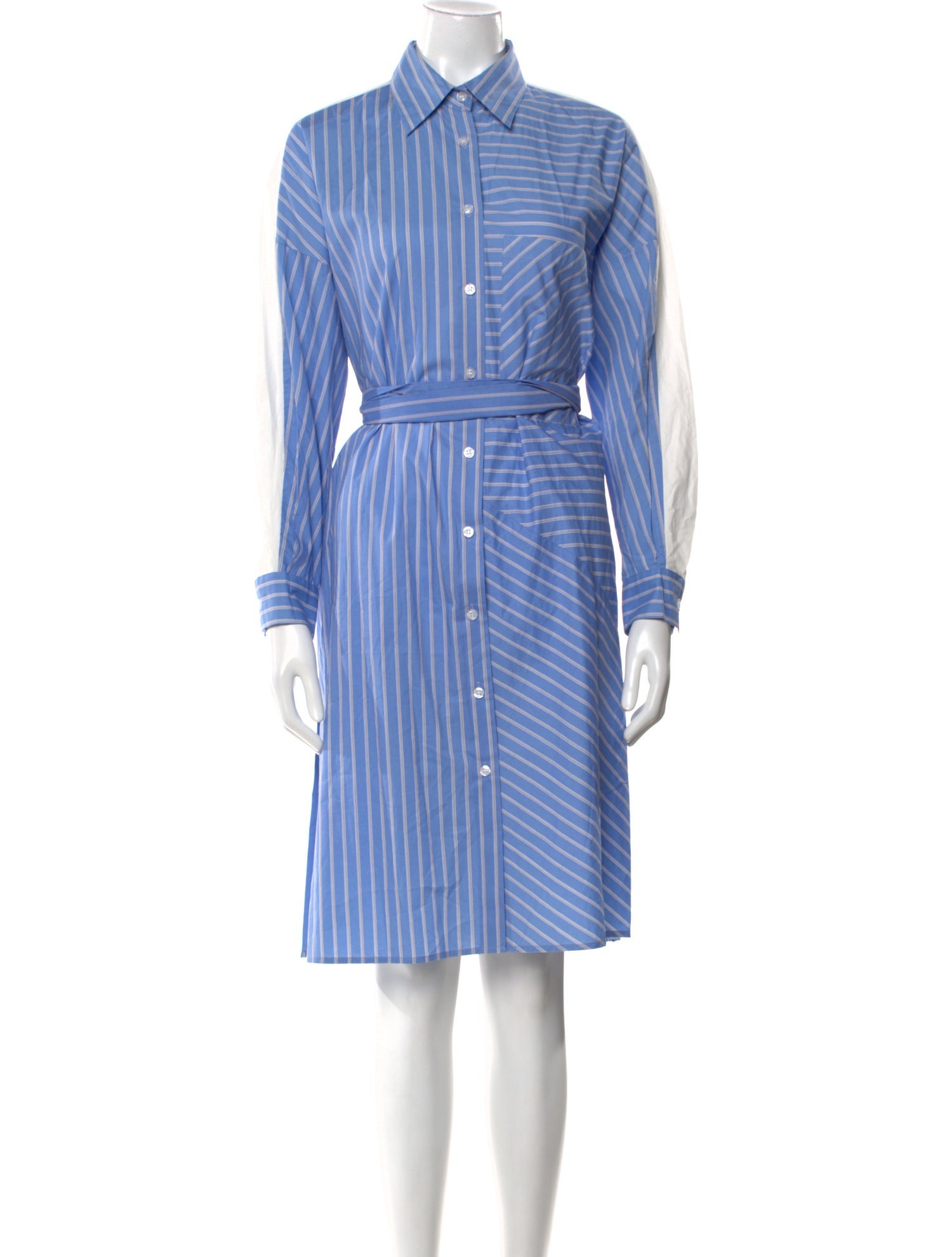 Maje Striped Midi Length Dress