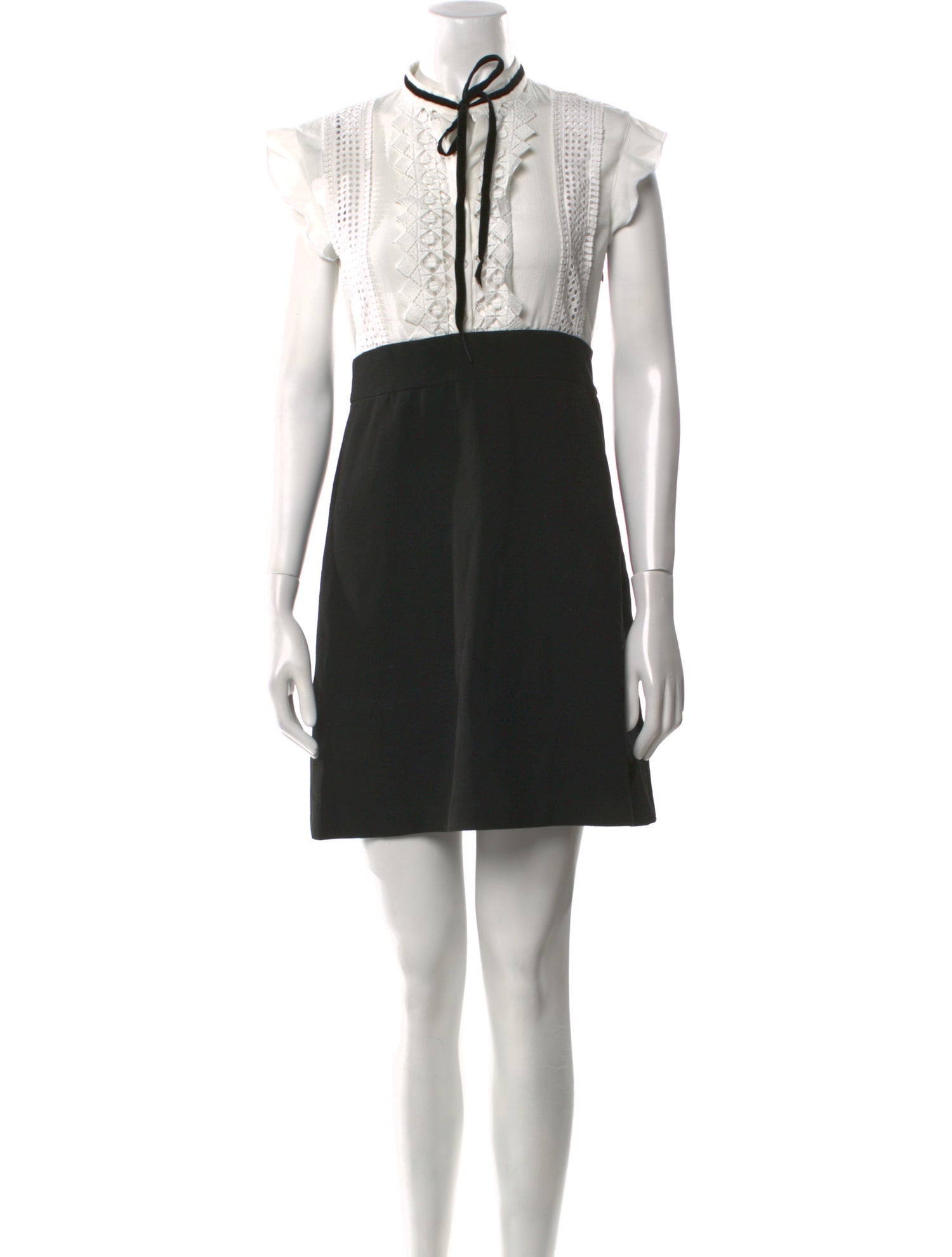 Maje Mock Neck Mini Dress