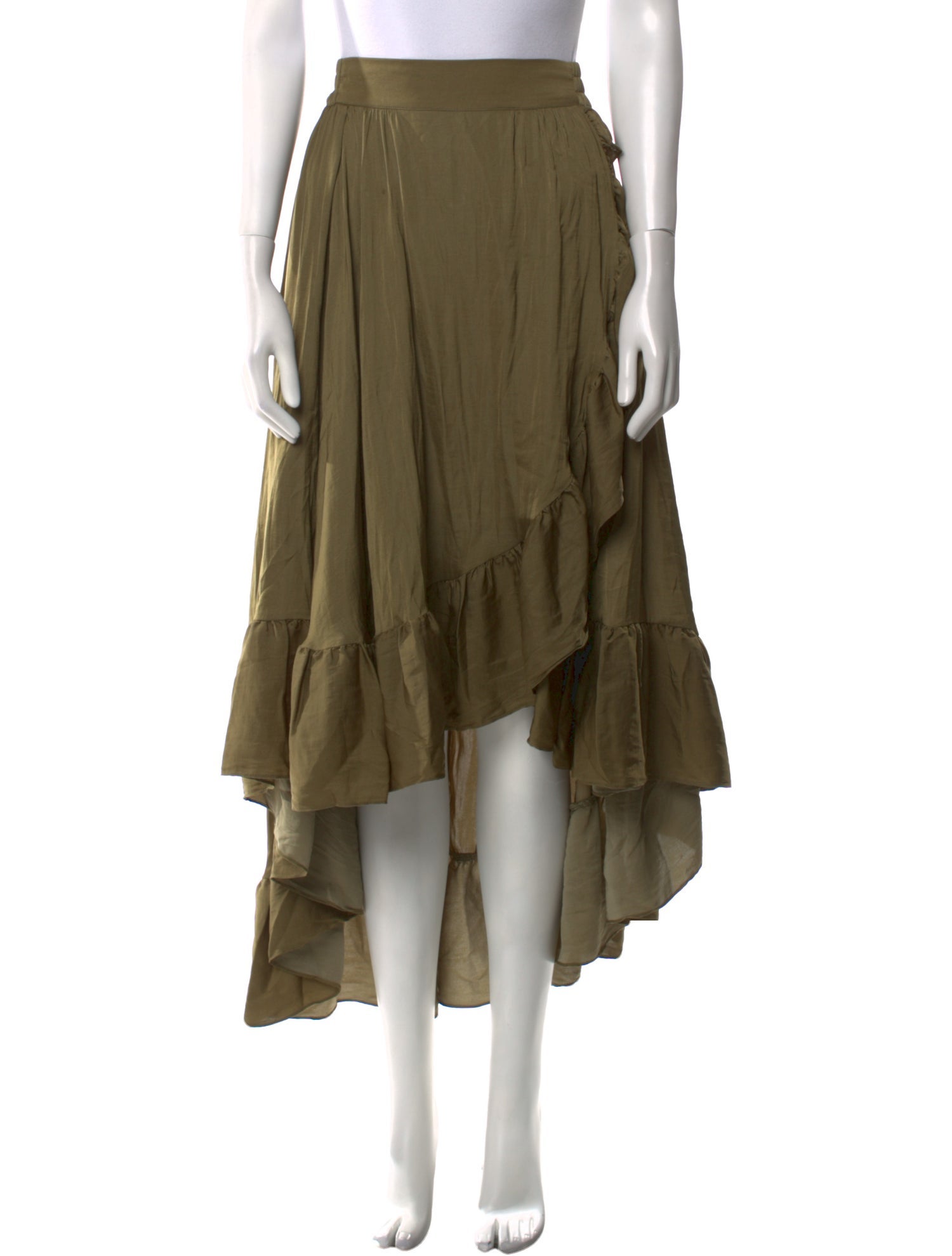 Maje Ruffle Embellishment Midi Length Skirt