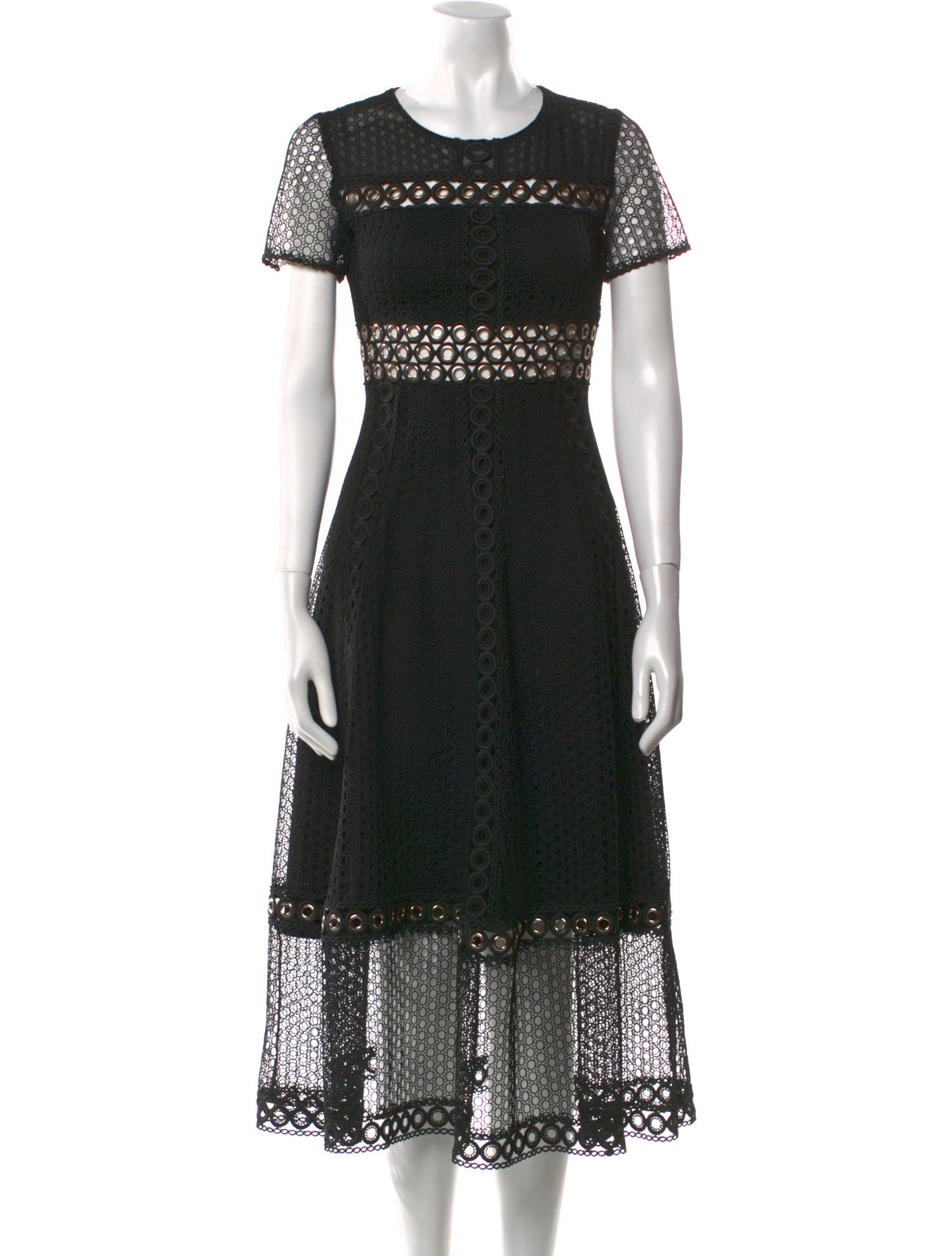 Maje Lace Pattern Midi Length Dress