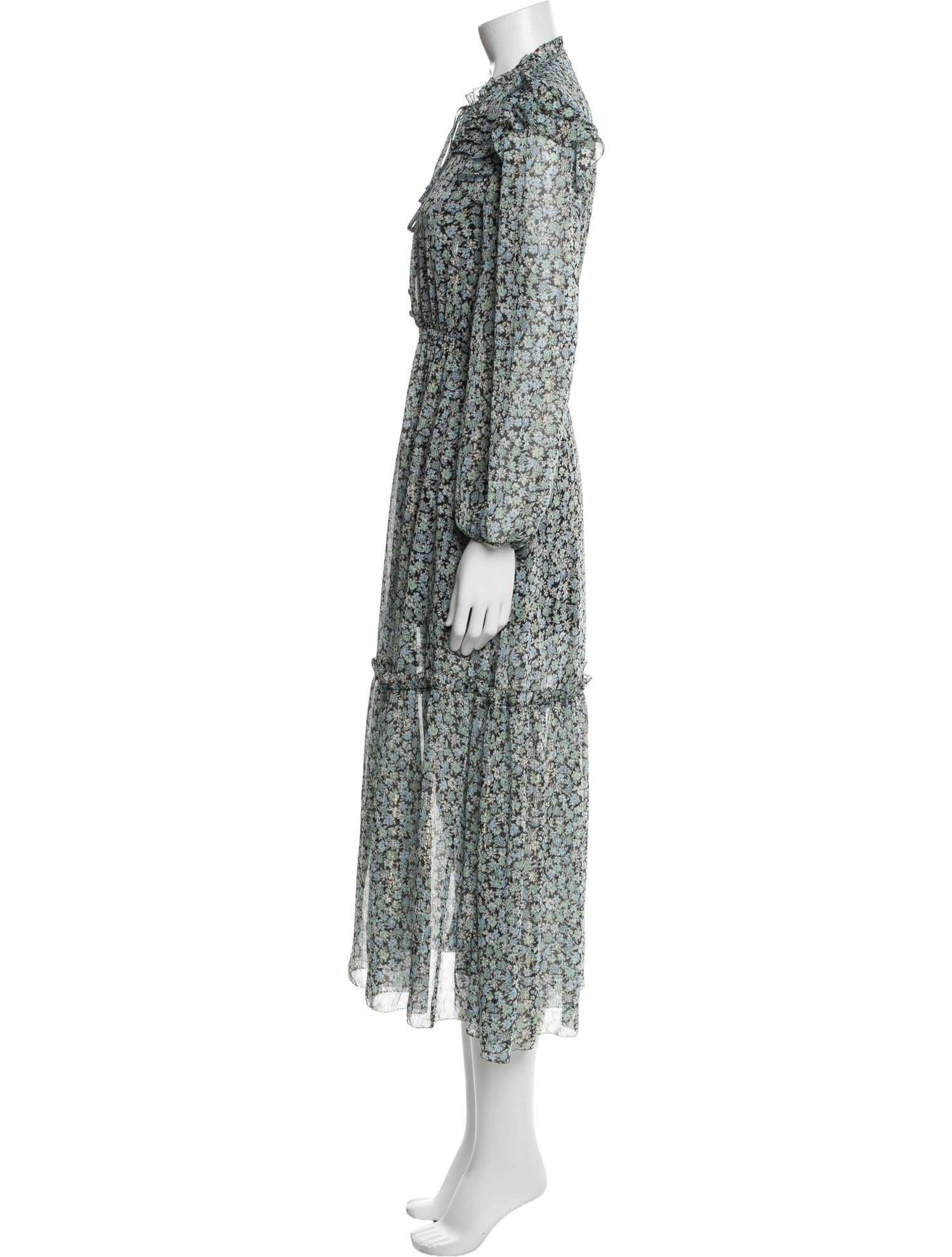 Maje Floral Print Long Dress