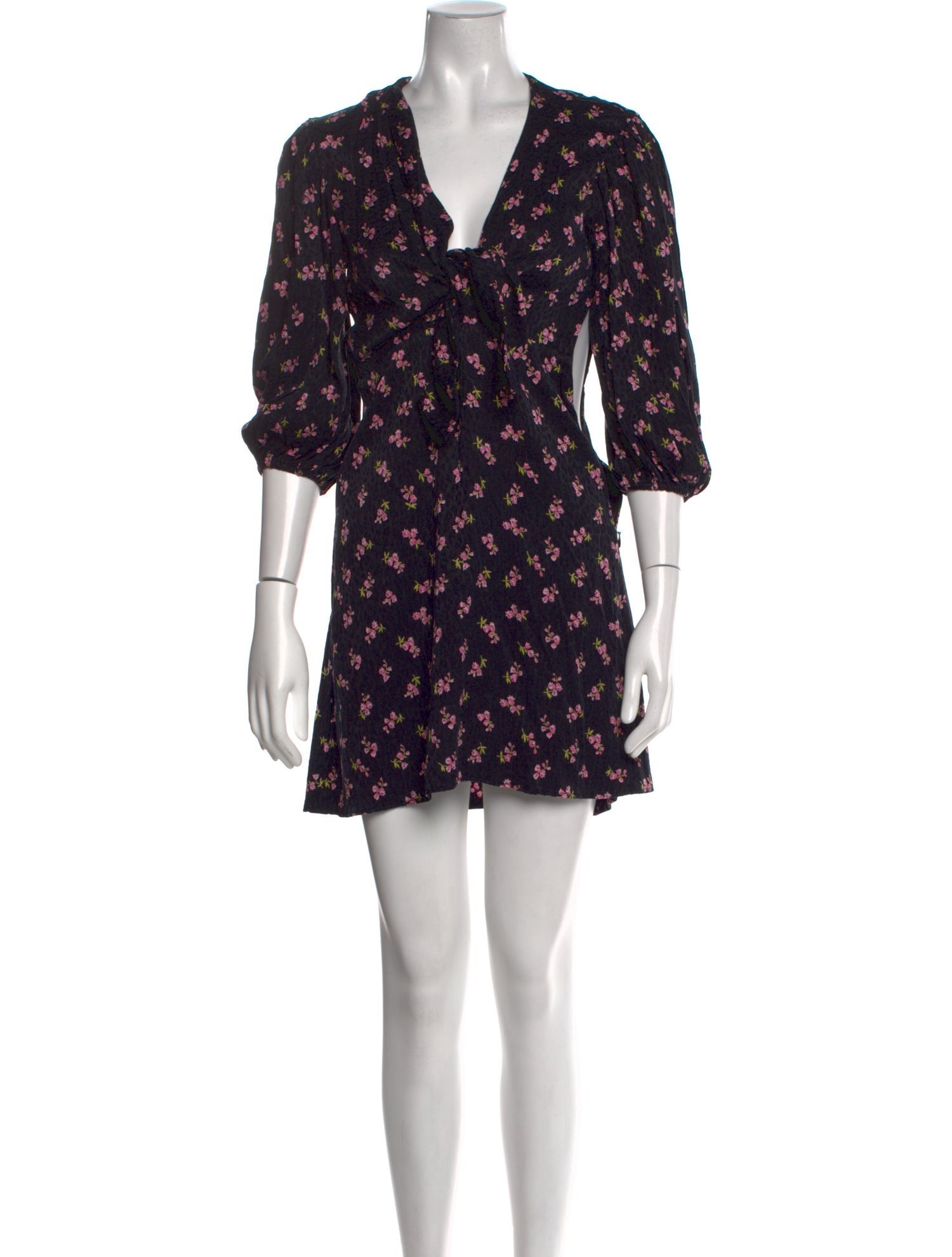 Maje Floral Print Mini Dress