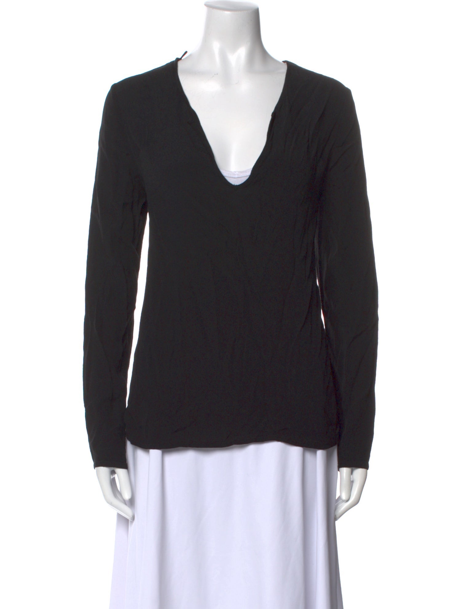 Maje V-Neck Long Sleeve Blouse