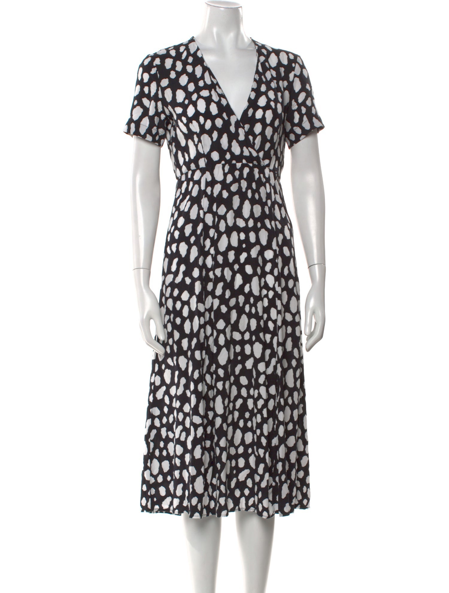 Maje Printed Midi Length Dress