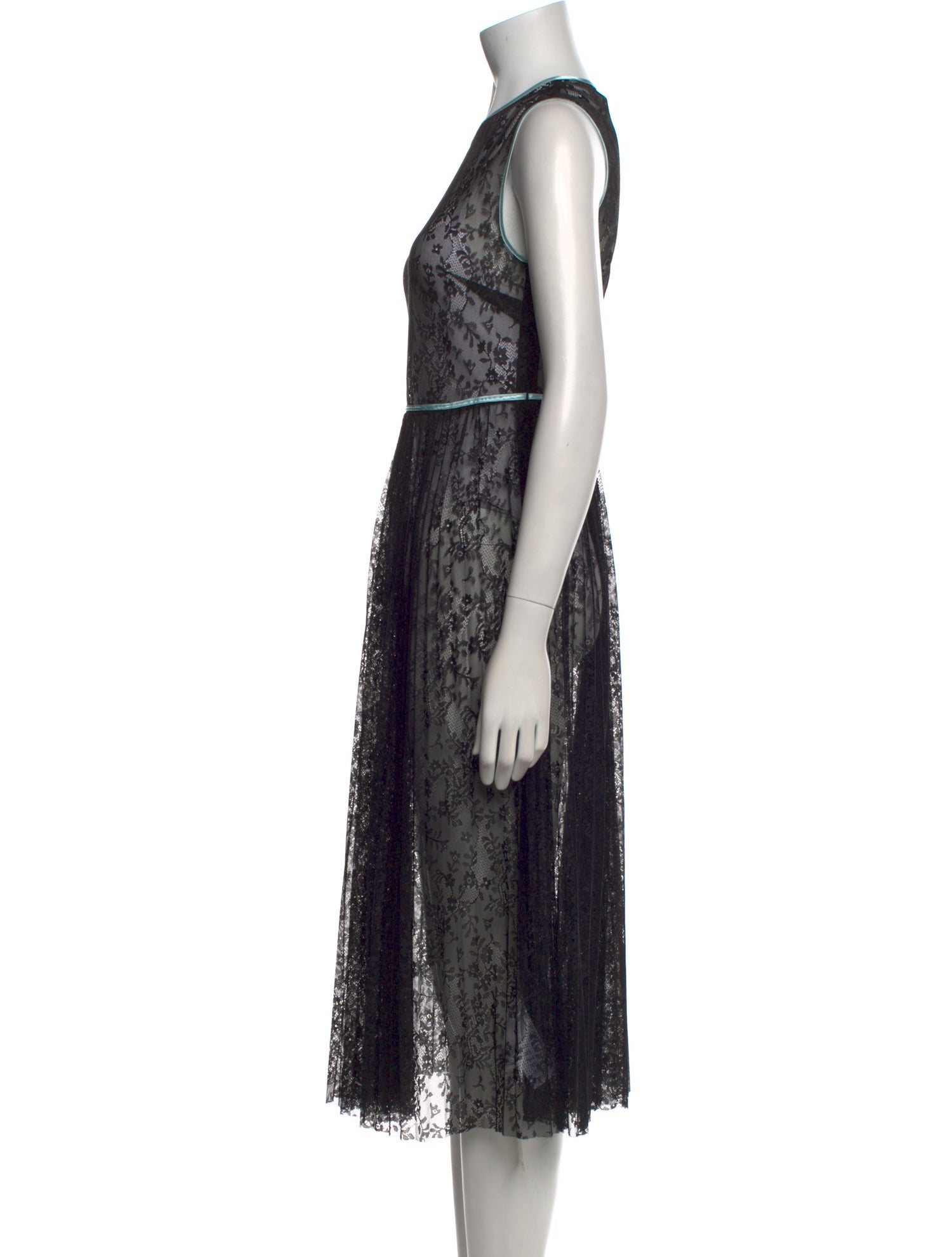 Maje Lace Pattern Midi Length Dress