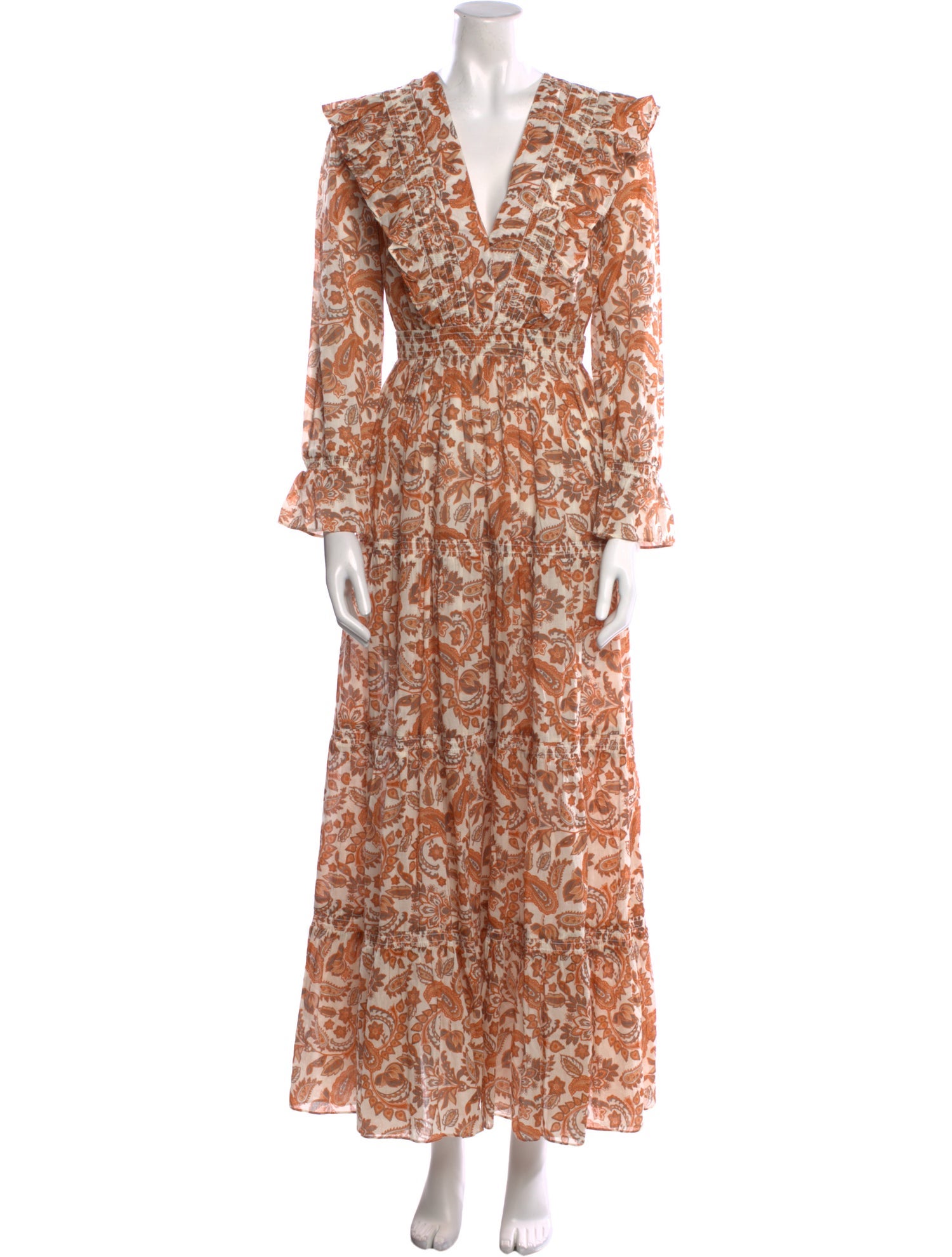 Maje Paisley Print Long Dress