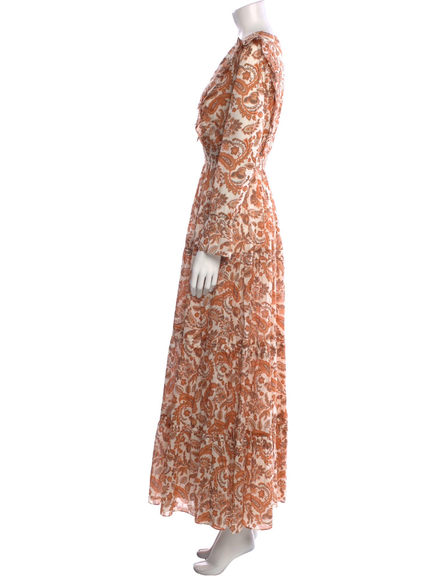 Maje Paisley Print Long Dress