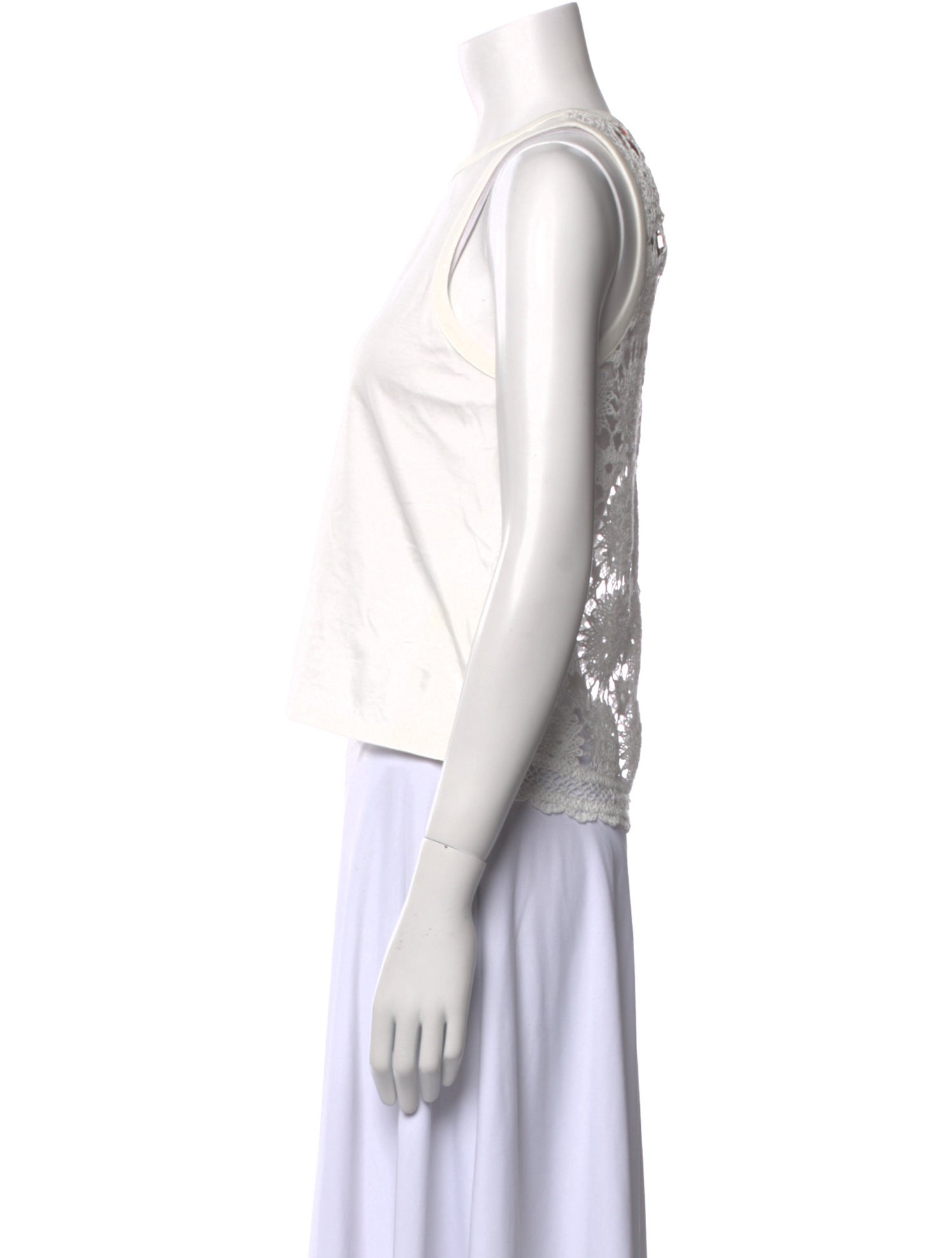 Maje Crew Neck Sleeveless Crop Top w/ Tags