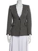 Maje Wool Houndstooth Print Blazer
