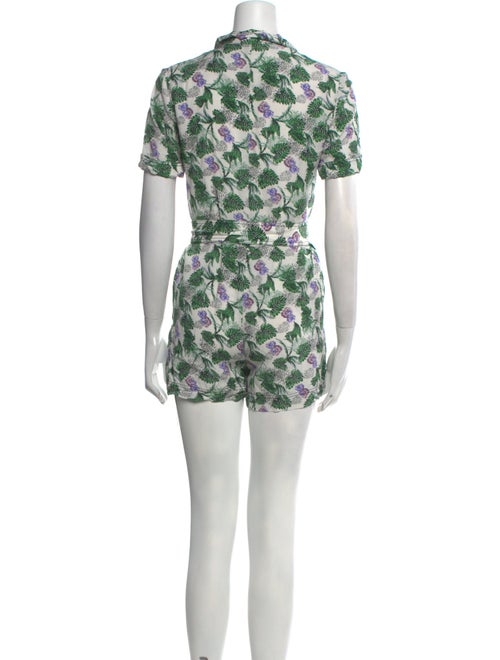 Maje Floral Print V-Neck Romper