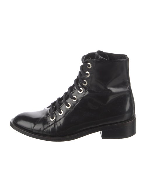Maje Leather Combat Boots