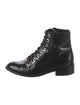 Maje Leather Combat Boots