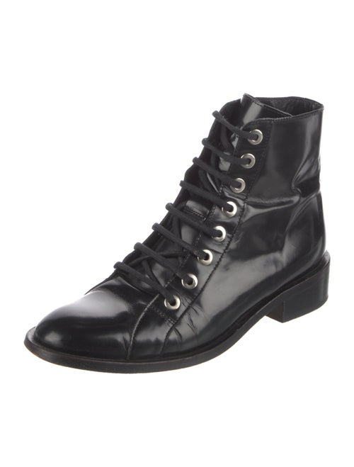 Maje Leather Combat Boots