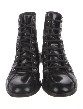 Maje Leather Combat Boots