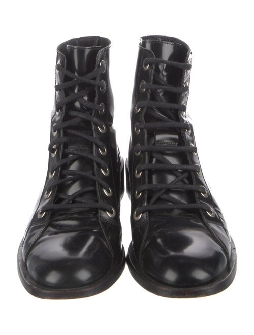 Maje Leather Combat Boots