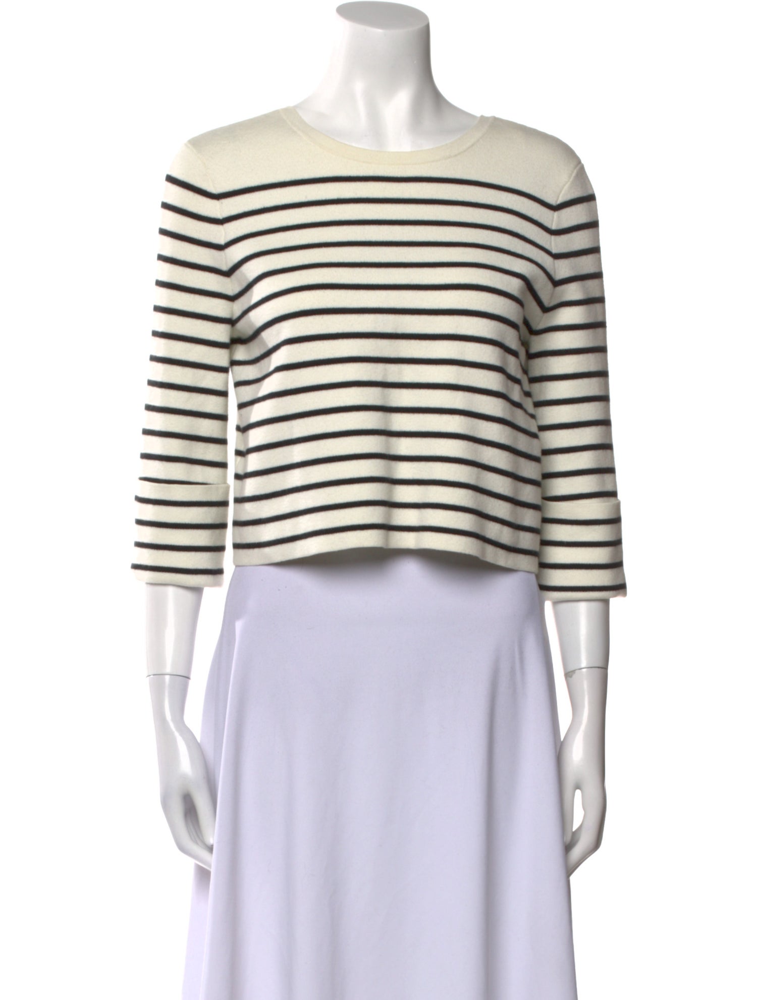 Maje Striped Scoop Neck Sweater