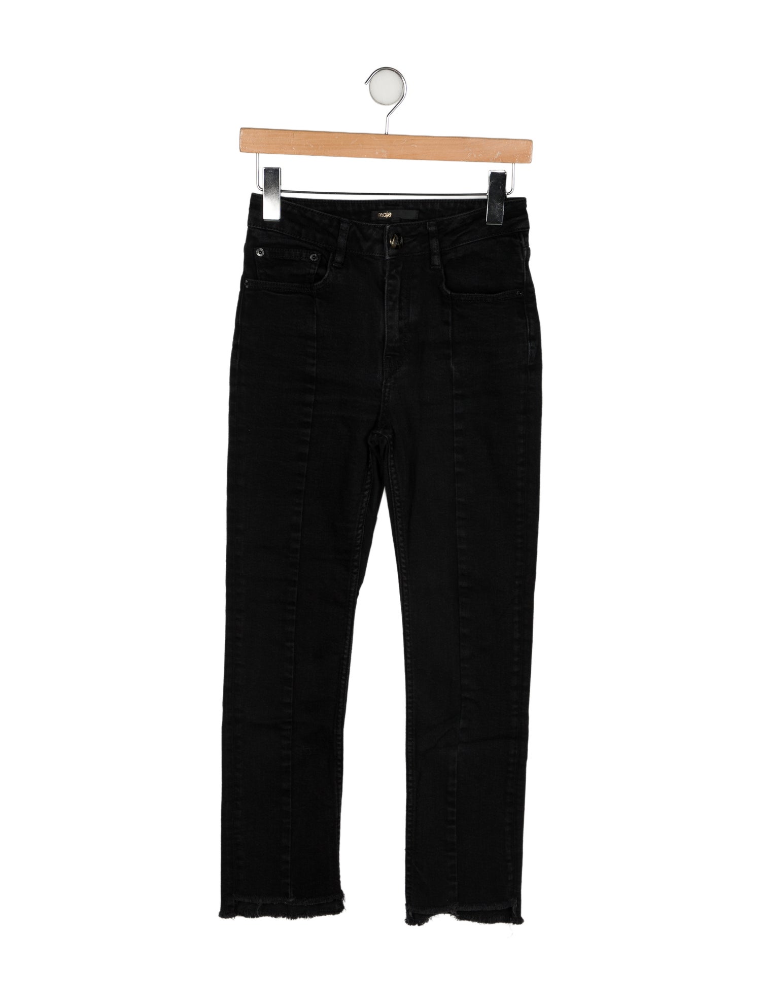 Maje Mid-Rise Straight Leg Jeans