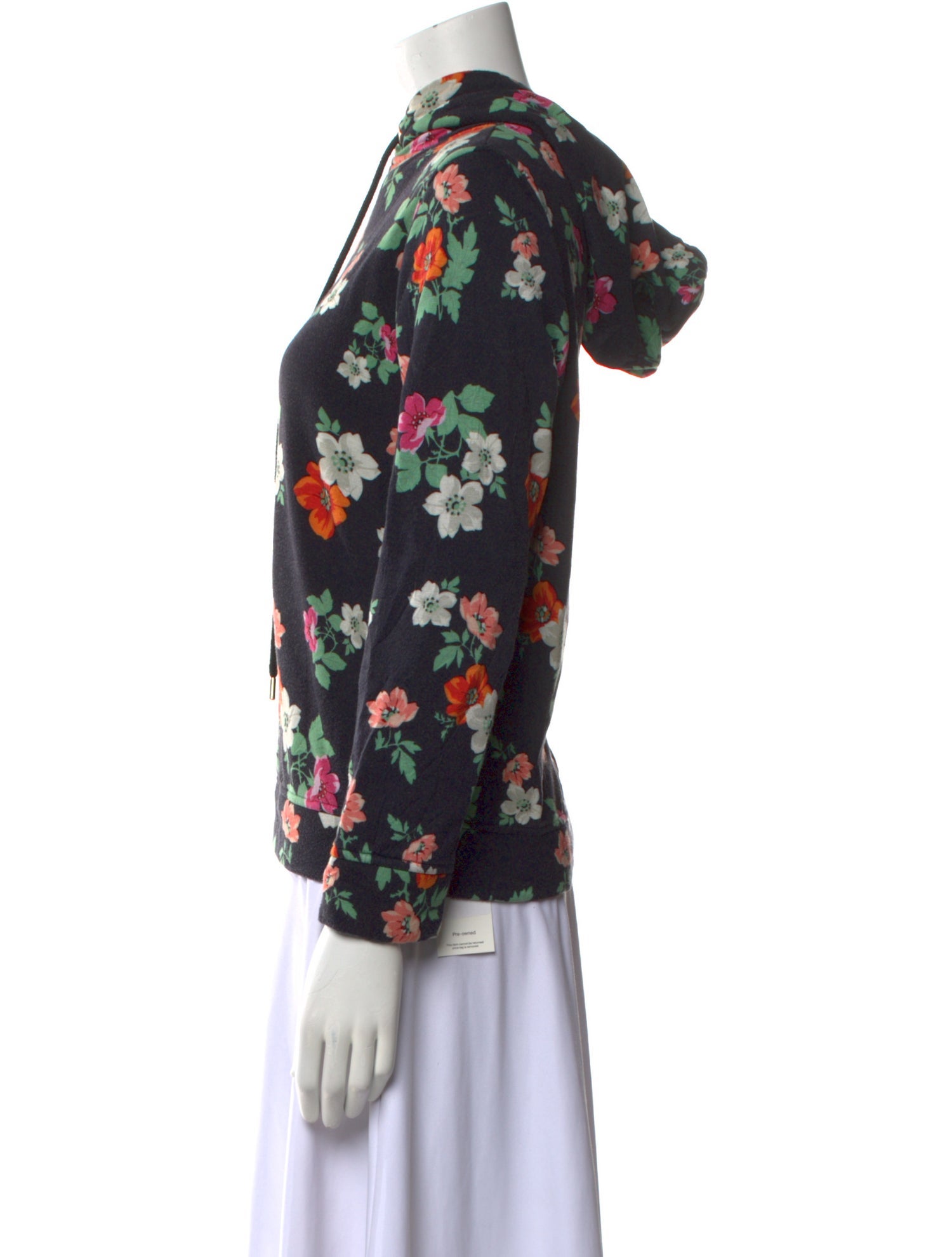 Maje Floral Print Mock Neck Blouse