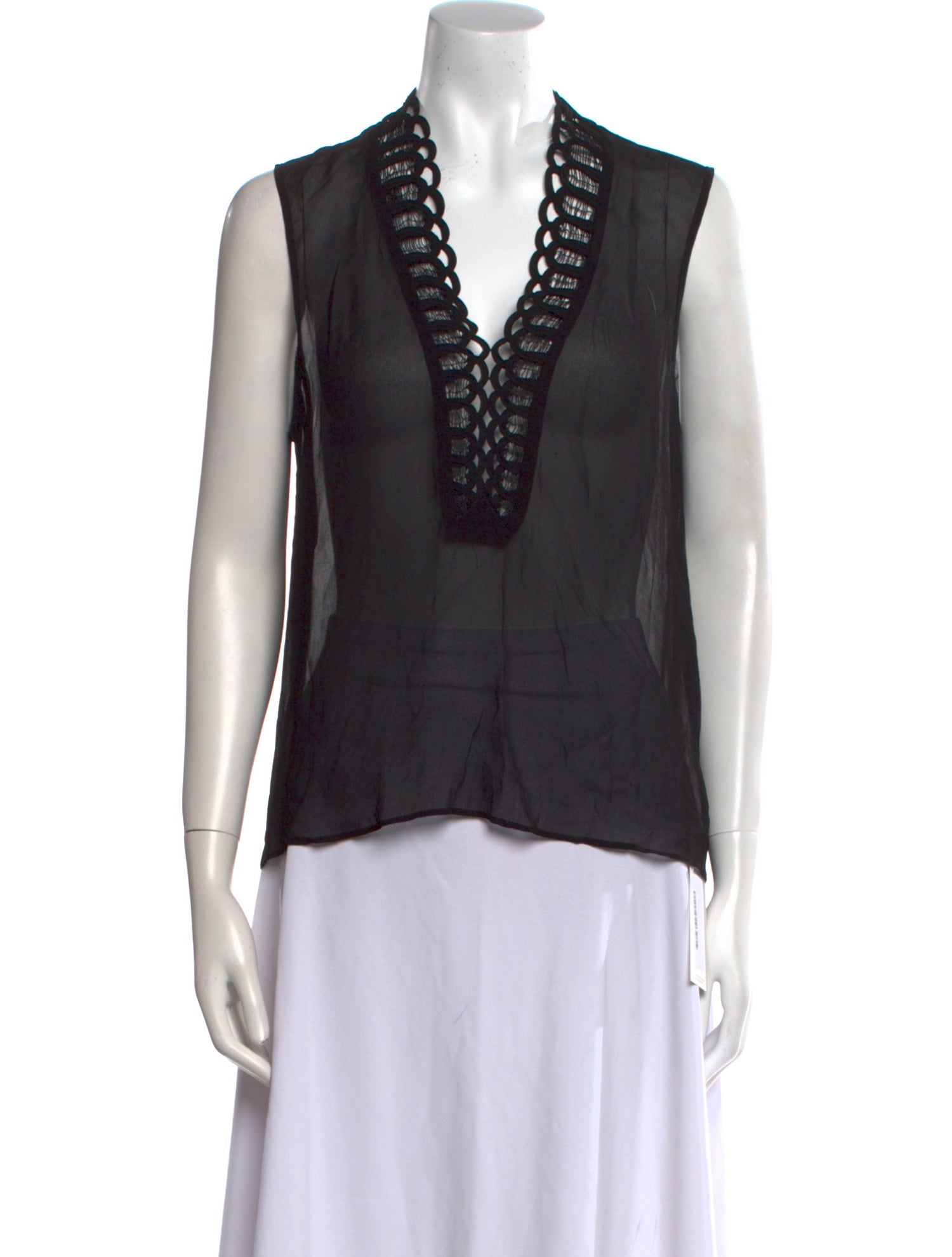 Maje V-Neck Sleeveless Blouse