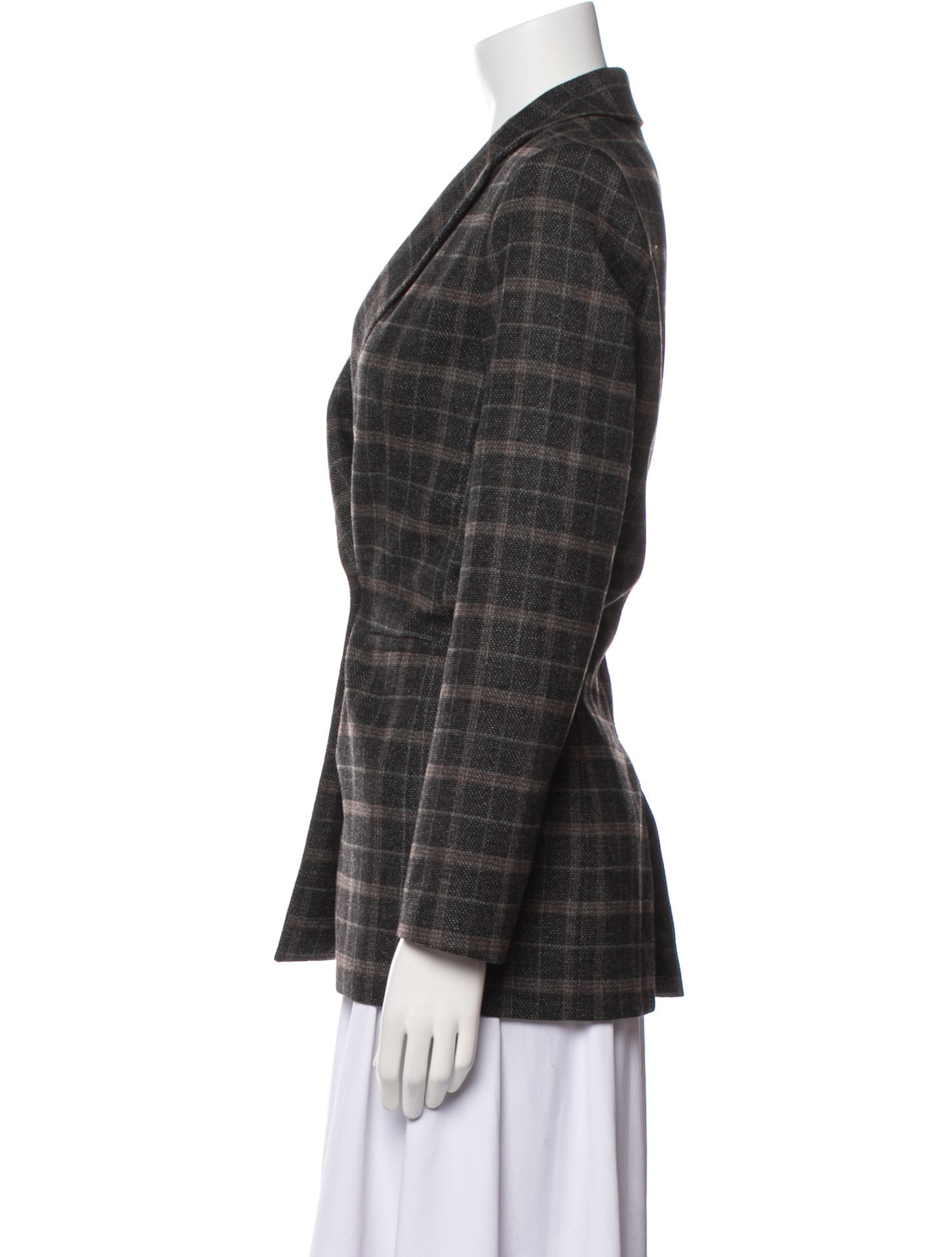 Maje Plaid Print Blazer