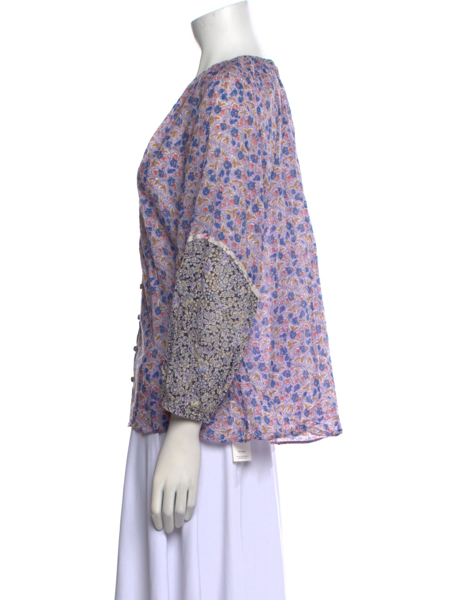 Maje Floral Print V-Neck Blouse