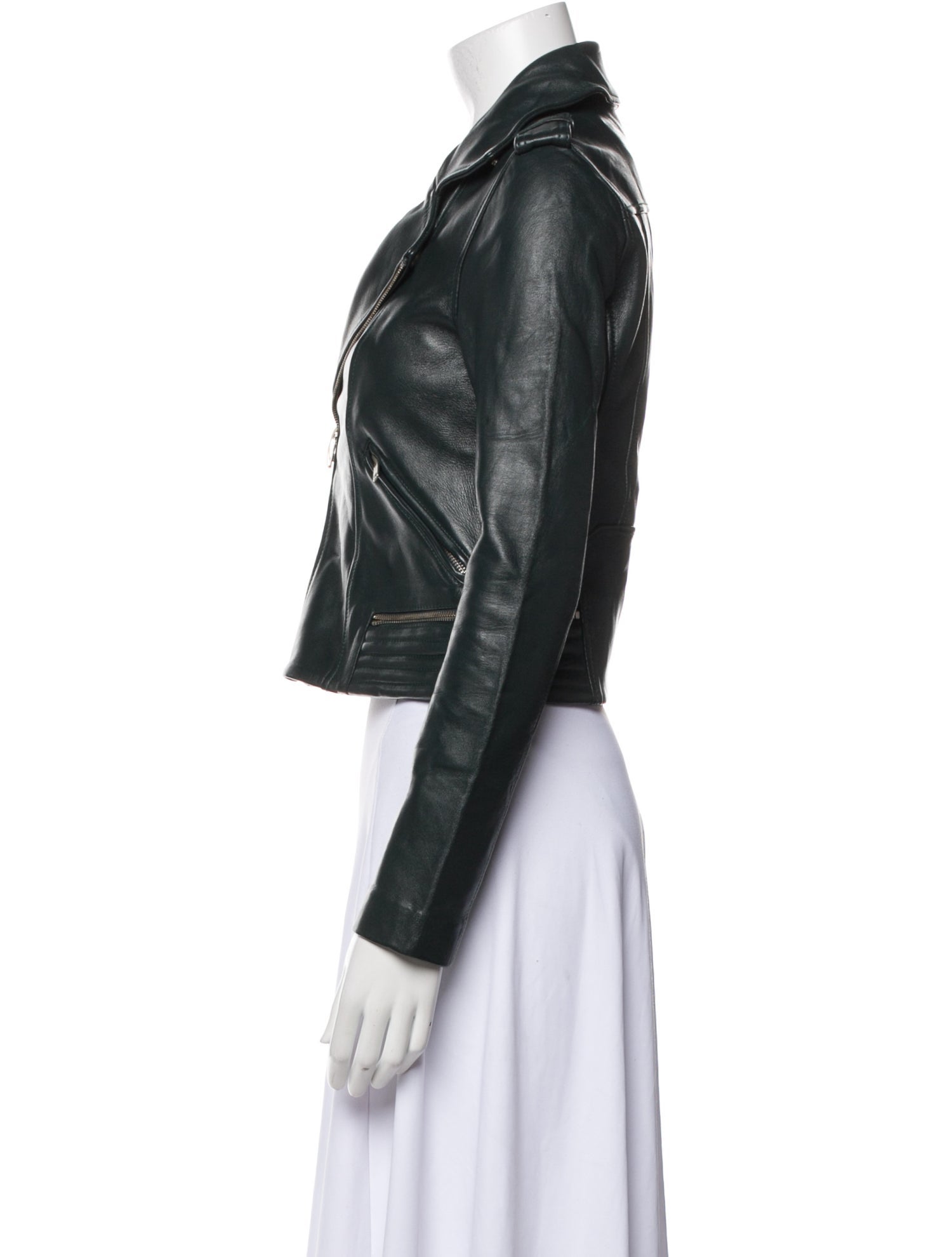 Maje Lamb Leather Biker Jacket