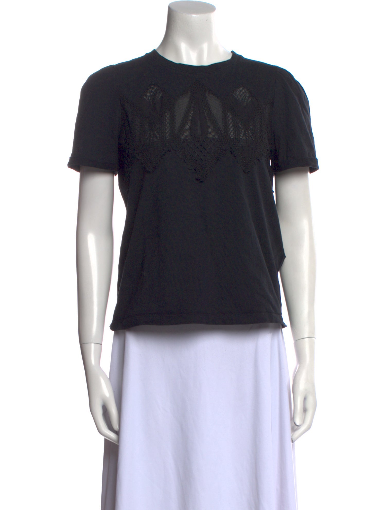 Maje Crew Neck Short Sleeve Top