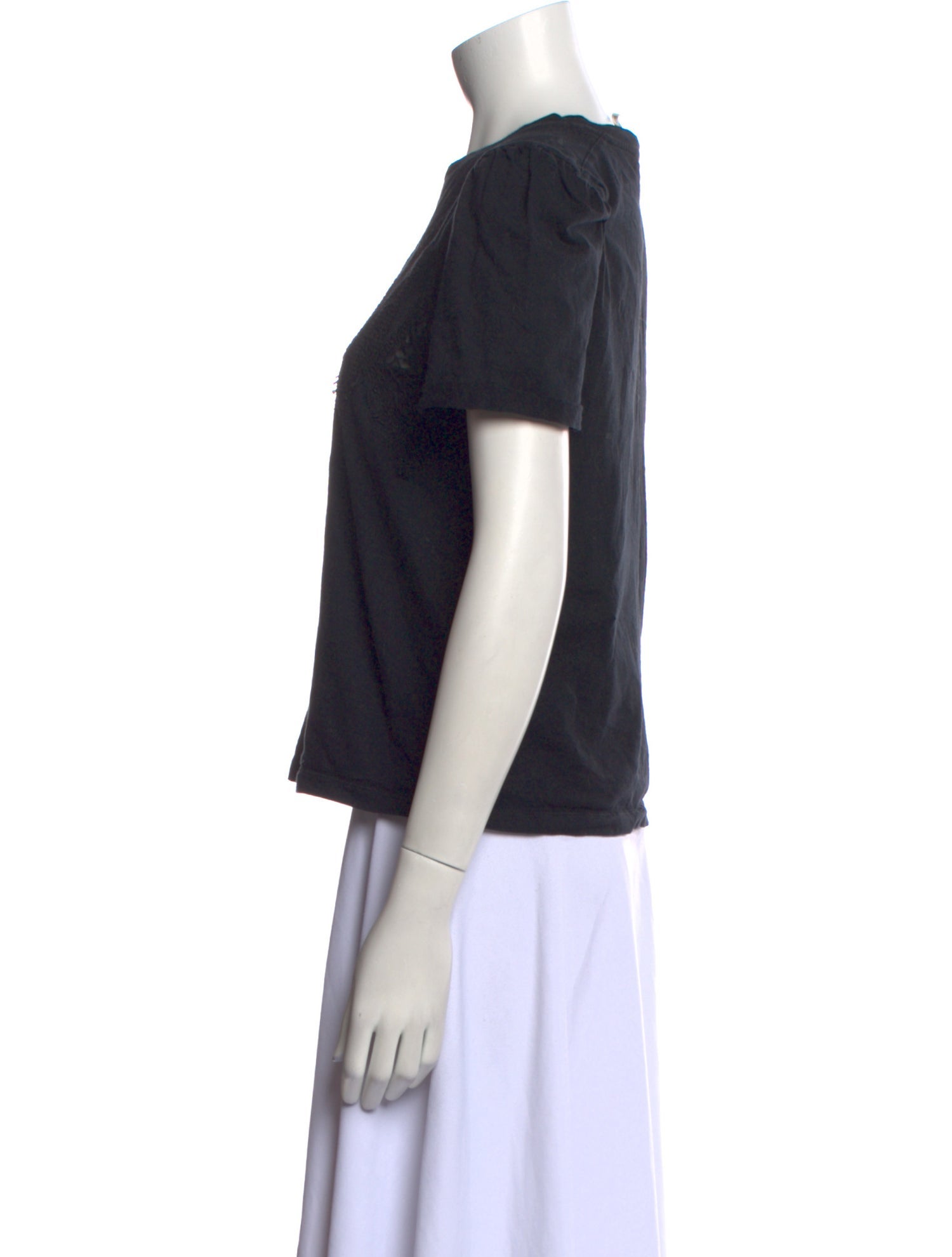 Maje Crew Neck Short Sleeve Top