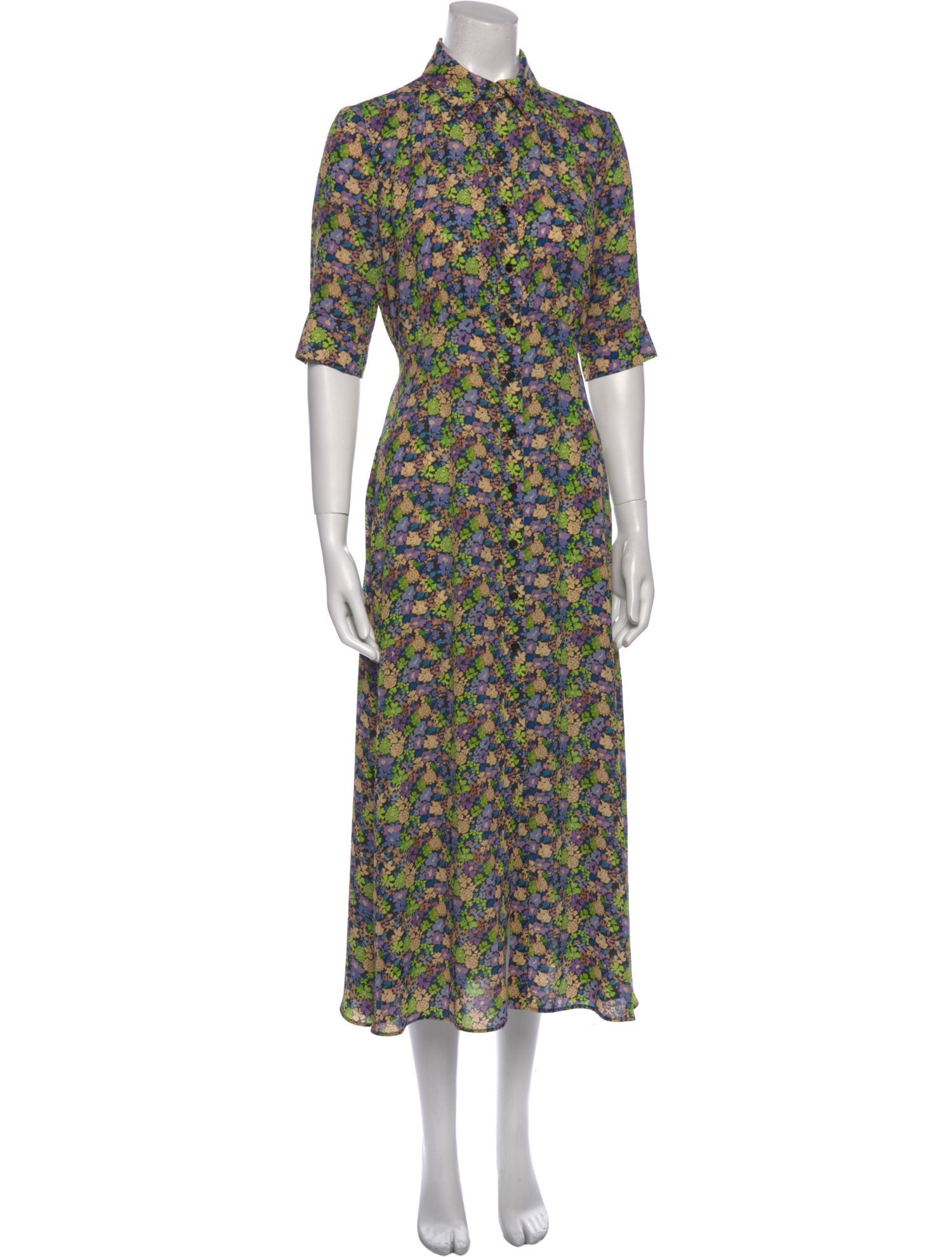 Maje Floral Print Long Dress